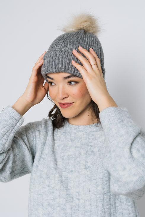 Snowflake-Lined Beanie